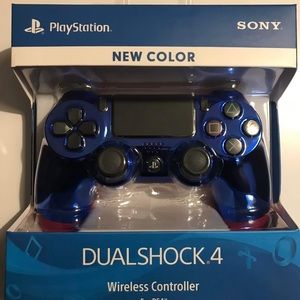 Chrome Blue PS4 Controller